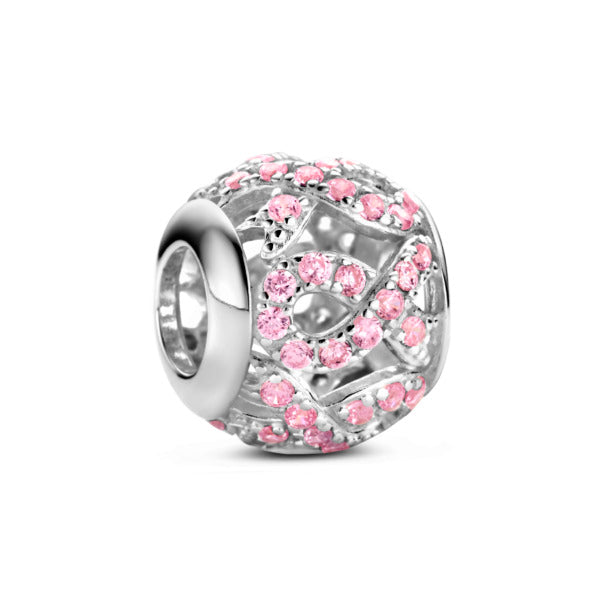 Rosa Di Luca zilver bedel zirkonia rose