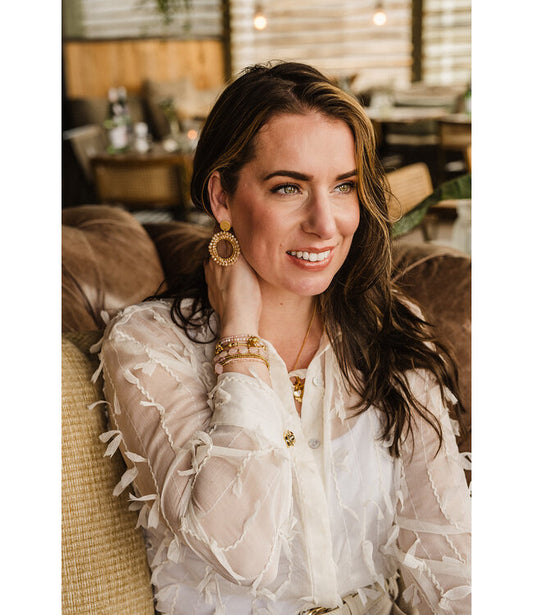 BY SHIR OORBELLEN LUXE SUNSHINE PEACH