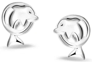 Oorknopjes dolfijn zilver