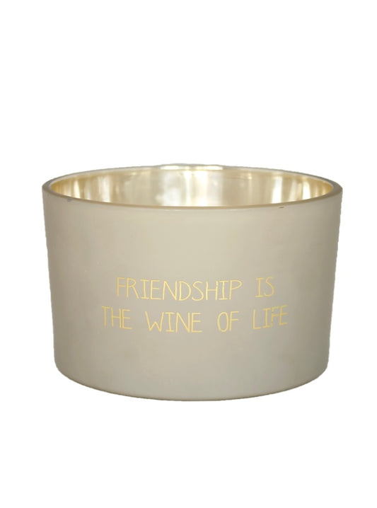 My Flame Lifestyle Sojakaars mat - Friendship is the wine of life - Fig's Delight