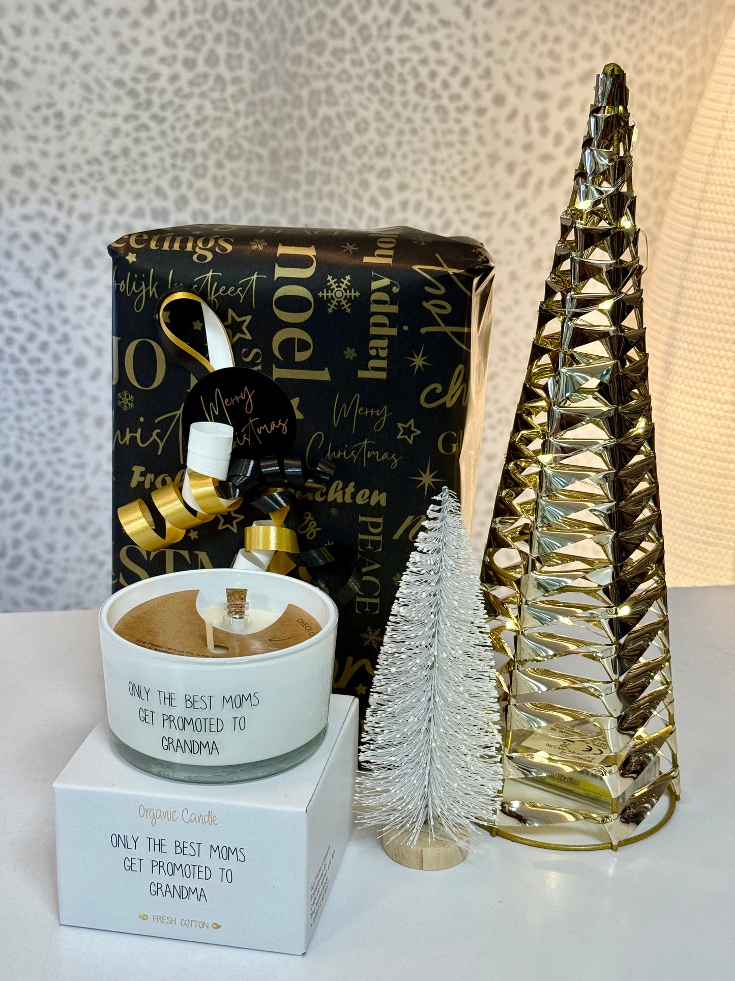 My Flame Flessenpost kaars - Only the best moms get promoted to grandma - Fresh Cotton