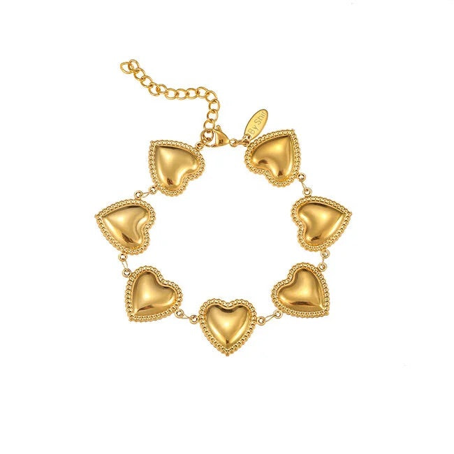 By Shir Armband Luxe Hartjes Bolletje Goud Een Tijdloze Combinatie Van Elegantie En Luxe Voor Elke Outfit
