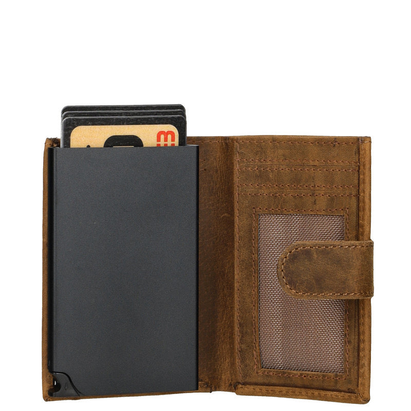 Genua Aluminium Creditcard Etui Camel Serie Slank Lichtgewicht Bescherming Voor Dagelijks Gebruik