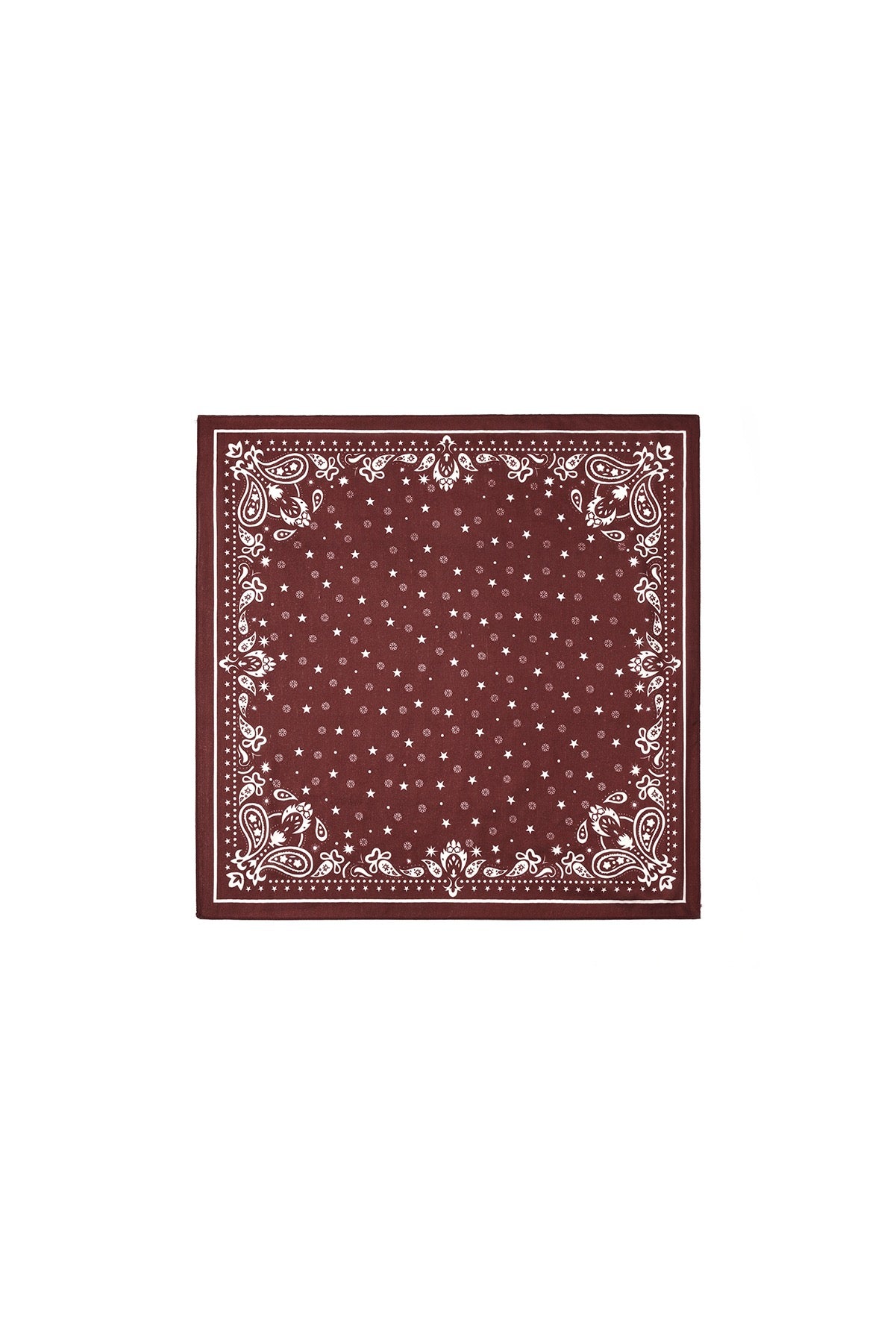Kort sjaaltje bordeaux print 1
