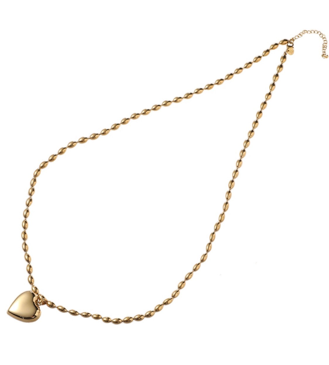 Day & Eve Hollow Heart Necklace - 70 cm - 14K