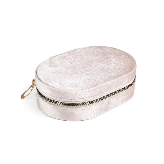 Sieradendoosje Ovaal Khaki Kleur 15x10,5x5 Cm Met Vakken