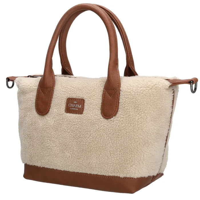 Charm london buckingham teddy handtas beige