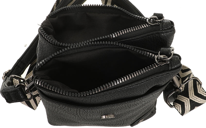 HARTFORD BLACK TELEFOON- EN SCHOUDERTASJE