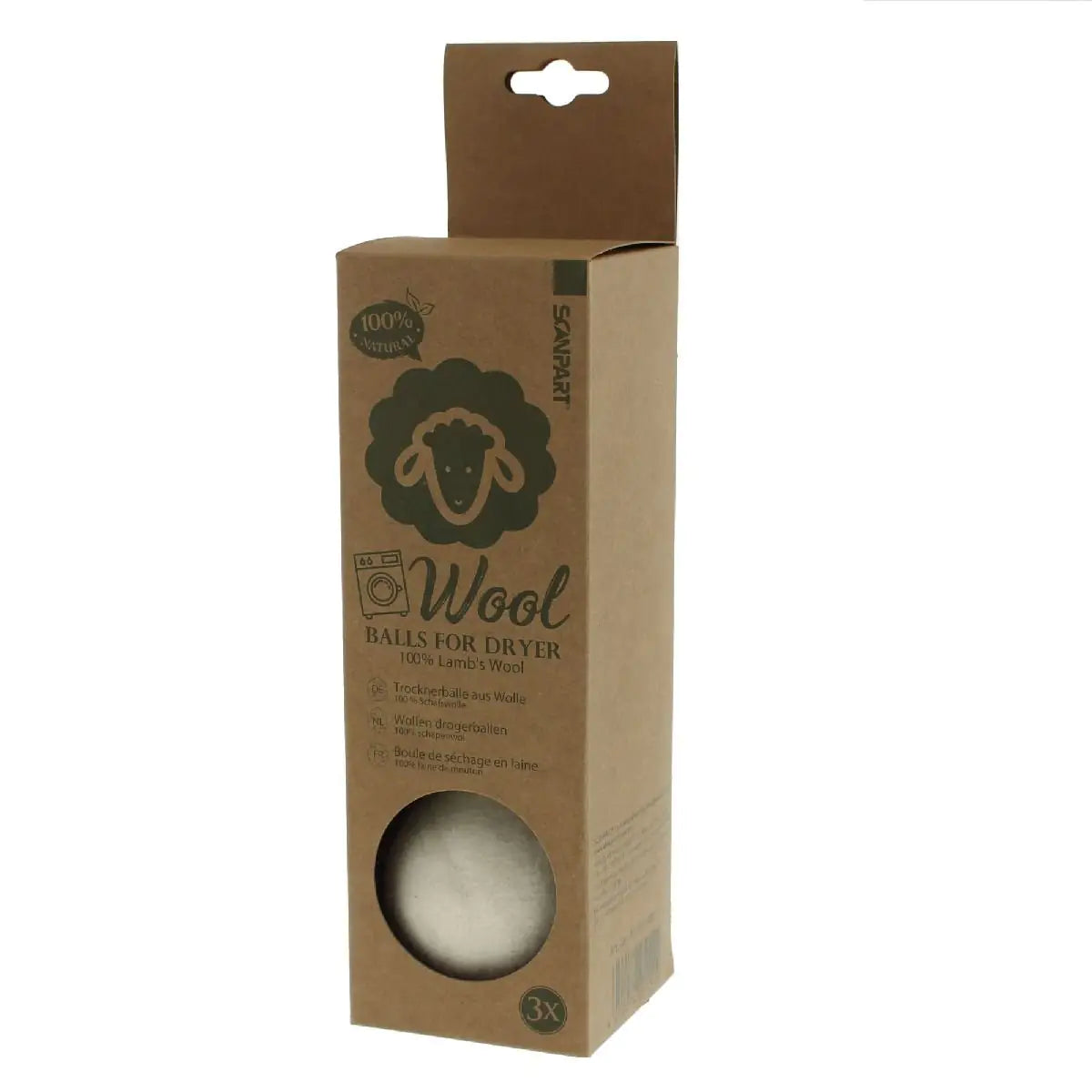 Drogerballen van 100 Procent Schapenwol Herbruikbaar en Bespaart Tot 25 Procent Droogtijd Maakt Was Zacht