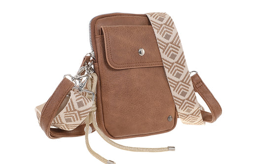 BOSTON CAMEL TELEFOONTASJE / SCHOUDERTASJE