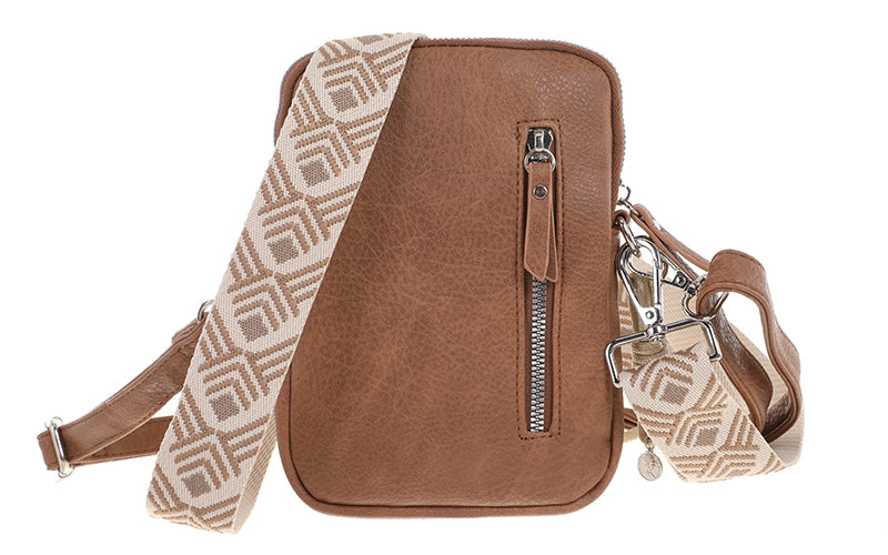 BOSTON CAMEL TELEFOONTASJE / SCHOUDERTASJE