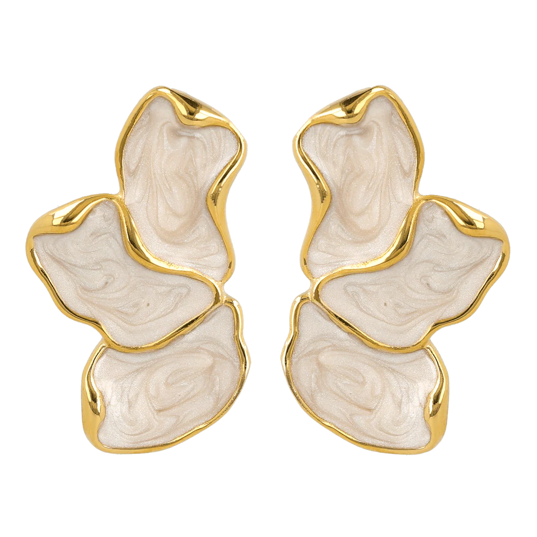 MY BENDEL STATEMENT OORBELLEN GOUD & MOTHER OF PEARL – STAINLESS STEEL