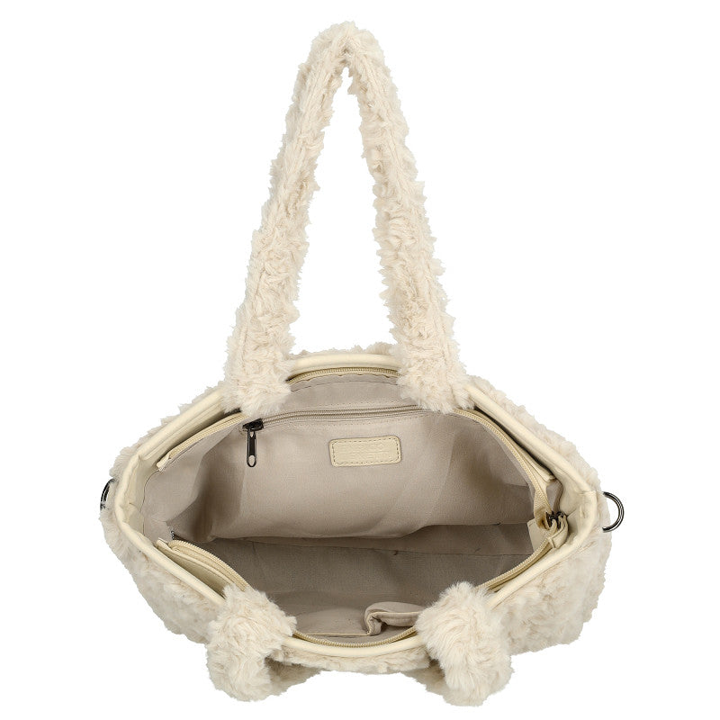 Fay Handtas Off White van Nylon Polyester Met Afmetingen 37 x 14 x 26 cm voor Dagelijks Gebruik