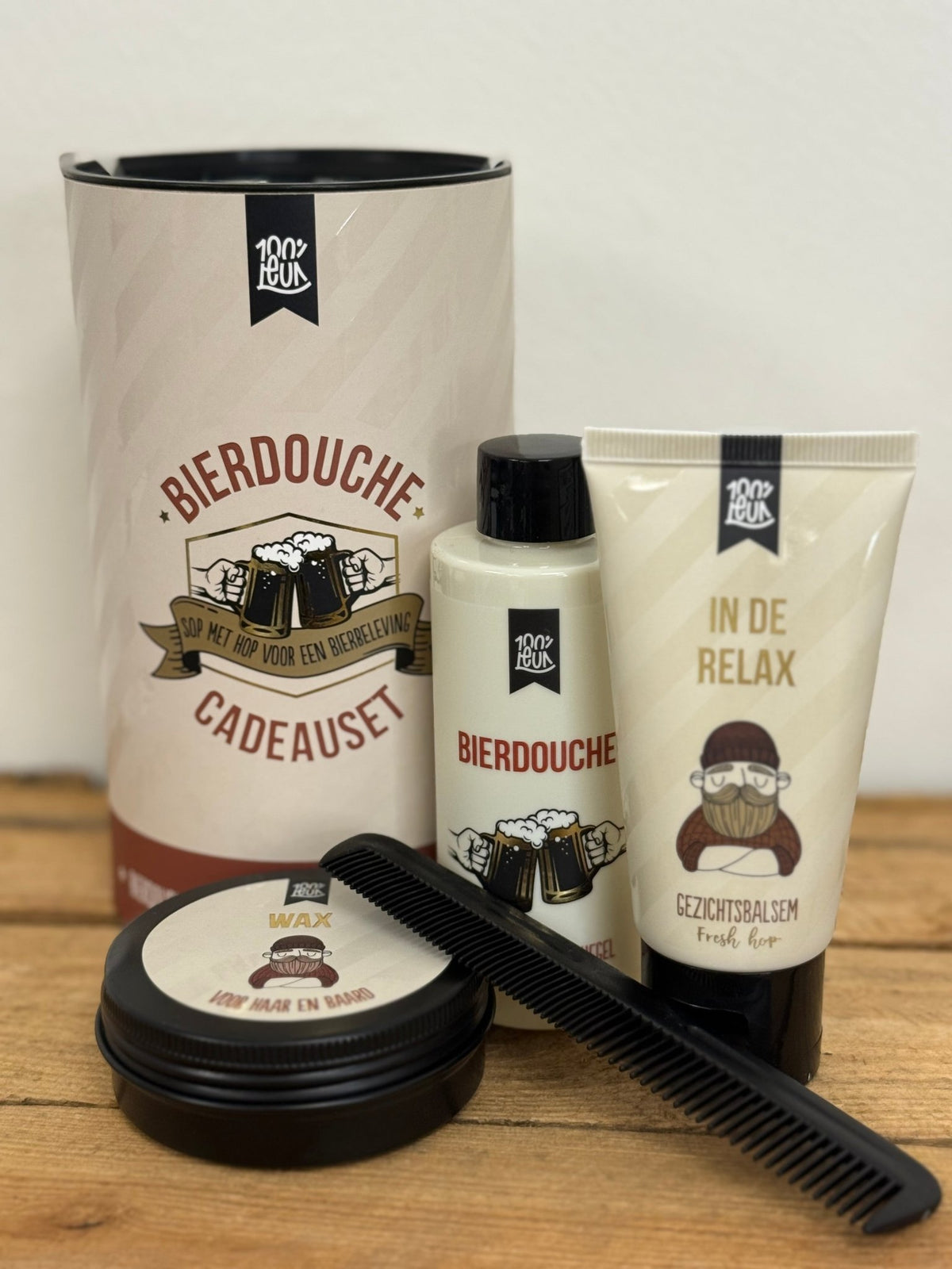Cadeaupakket Bierdouche Voor Mannen Met Humor 2 In 1 Shampoo - Sannes Sieraden