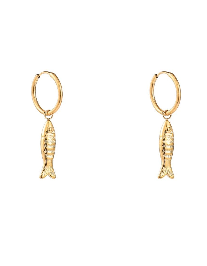Day en Eve oorbellen visje - Sannes Sieraden