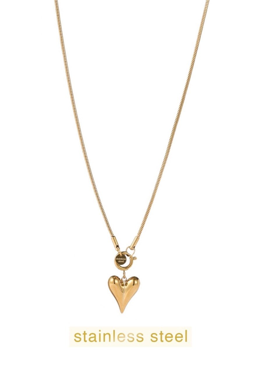 Day&Eve Heart Pendant Necklace - 85 cm - 14K - Sannes Sieraden