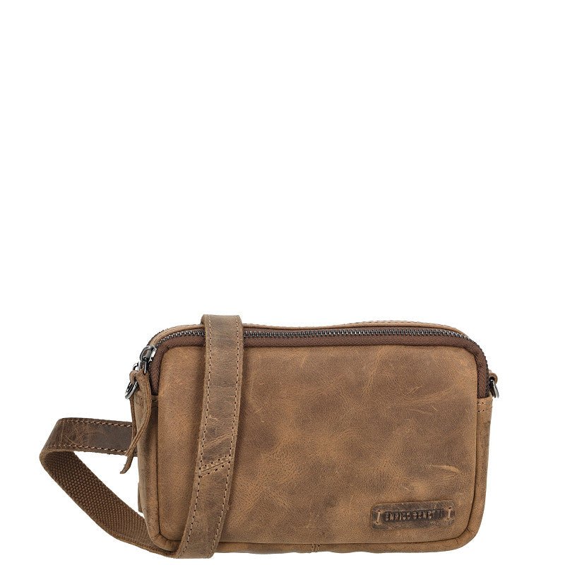 Genua Leren Box Tasje – Camel - Sannes Sieraden