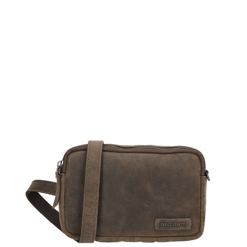 Genua Leren Box Tasje – Donkerbruin - Sannes Sieraden