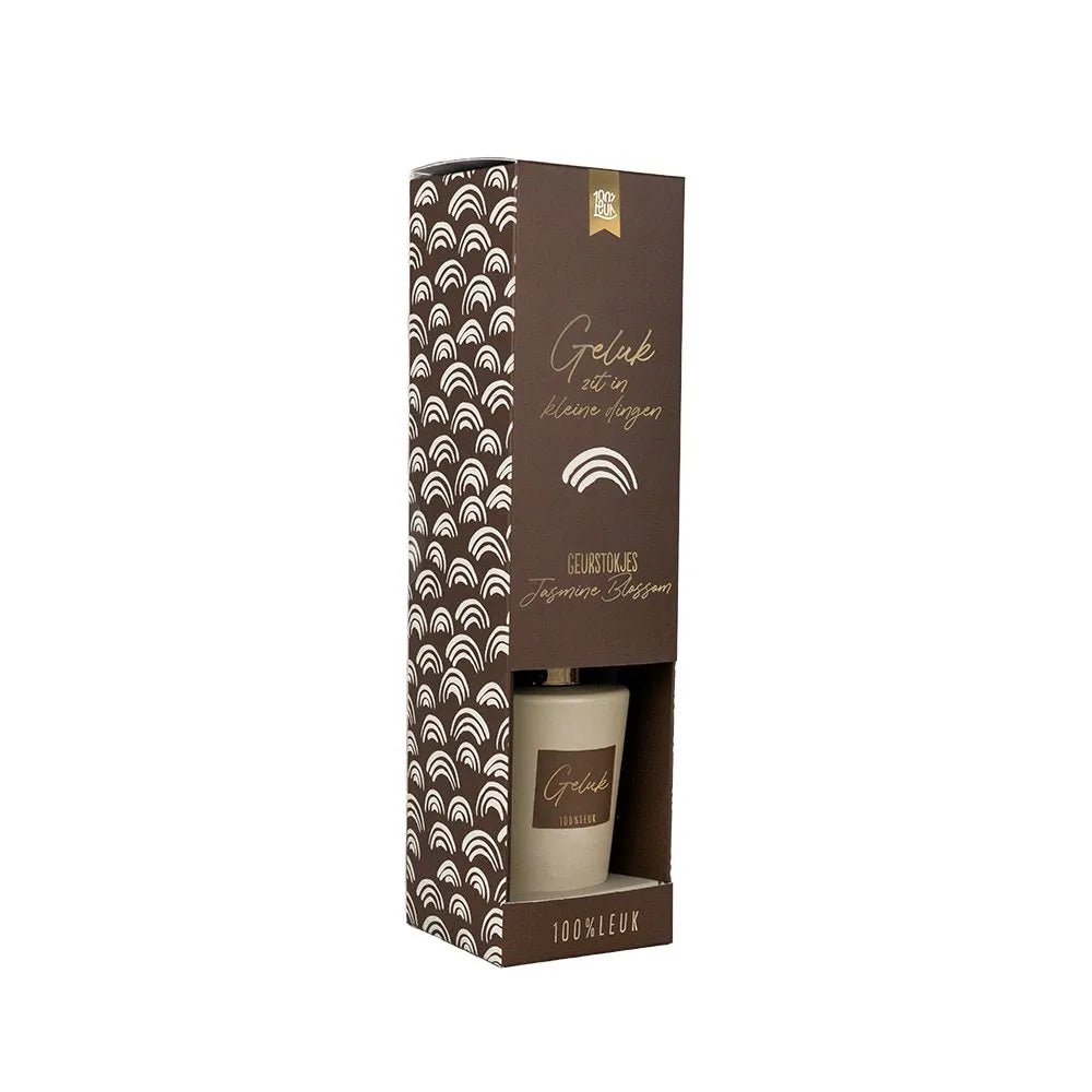 Geurstokjes Geluk Zit In De Kleine Dingen - Jasmine Blossom Geurverspreider - Sannes Sieraden