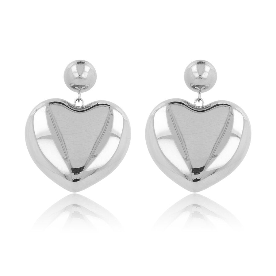 My Bendel zilveren oorstekers hart 12mm