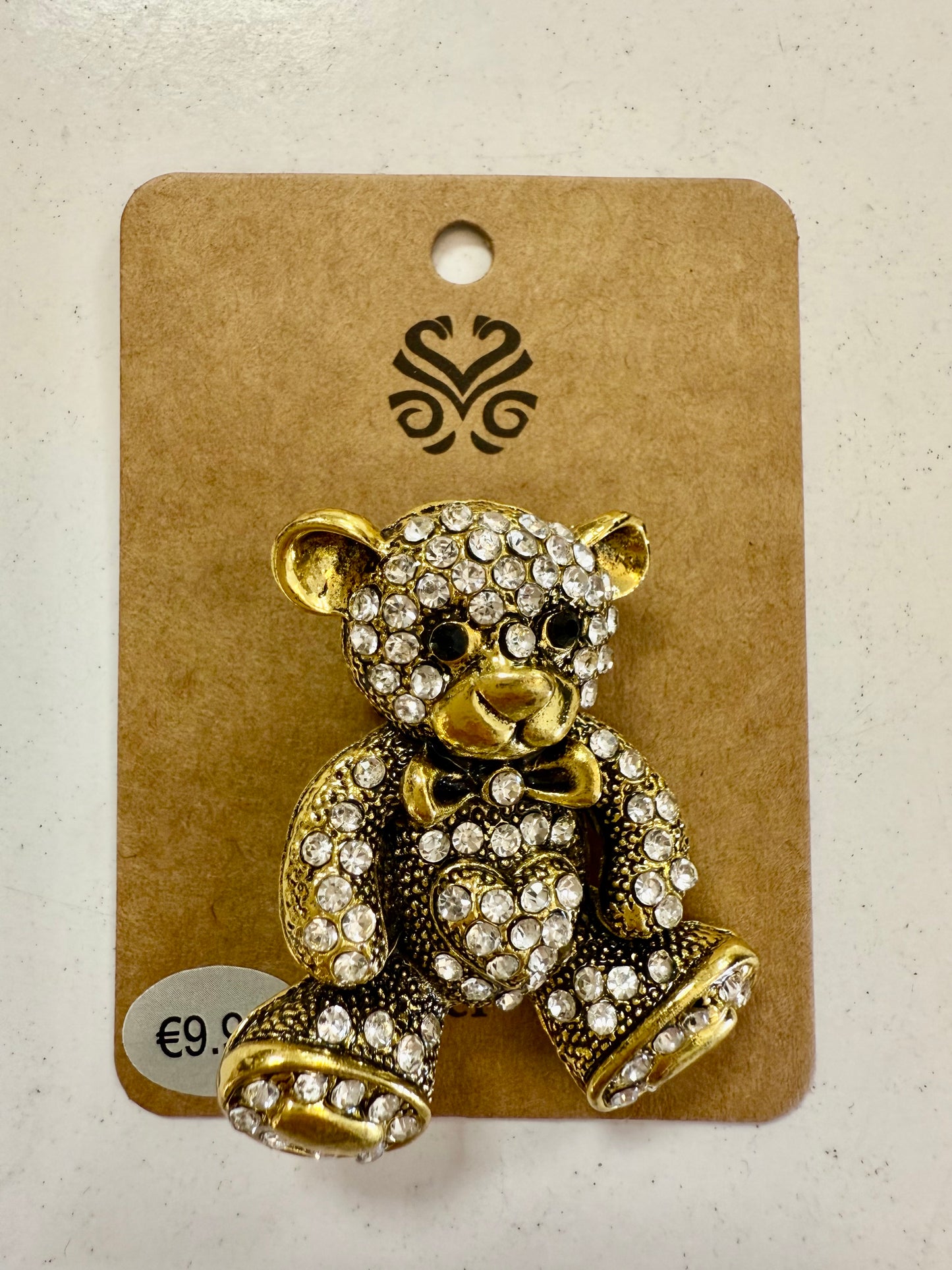 Stras4you broche goud beertje