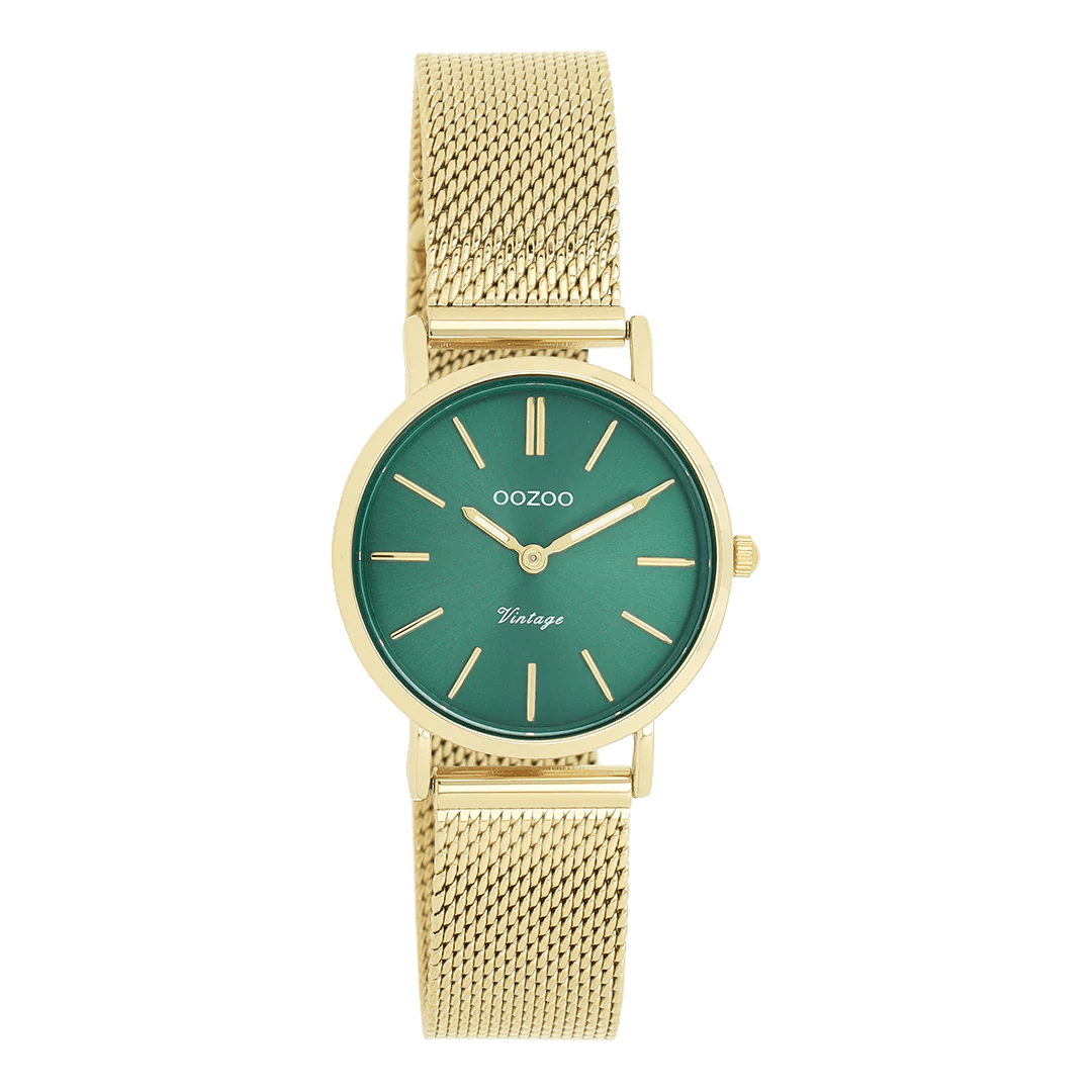 OOZOO Vintage Dameshorloge Goud | Mesh Armband | C20297 - Sannes Sieraden