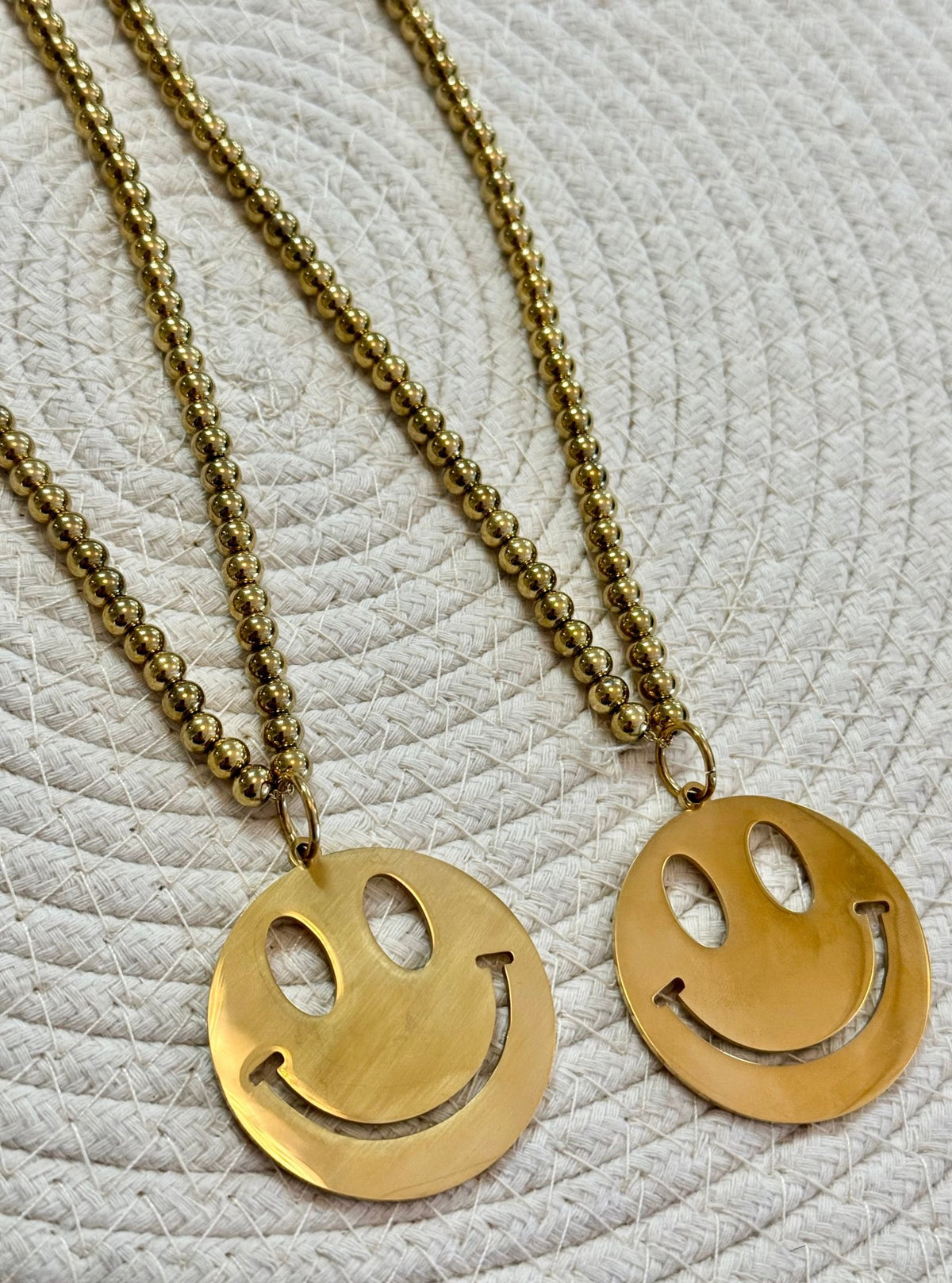 Smiley ketting goud - Sannes Sieraden