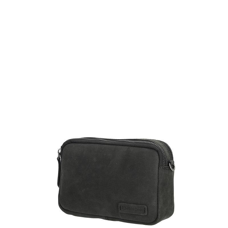 Genua Leren Box Tasje – Zwart