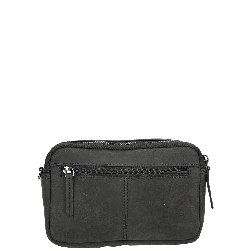 Genua Leren Box Tasje – Zwart