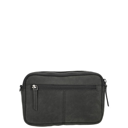 Genua Leren Box Tasje – Zwart
