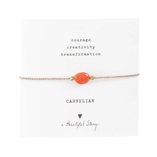 Edelsteenkaart Carneool Goud Armband