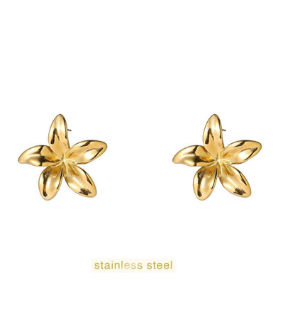 Day & Eve oorbellen bloem goud