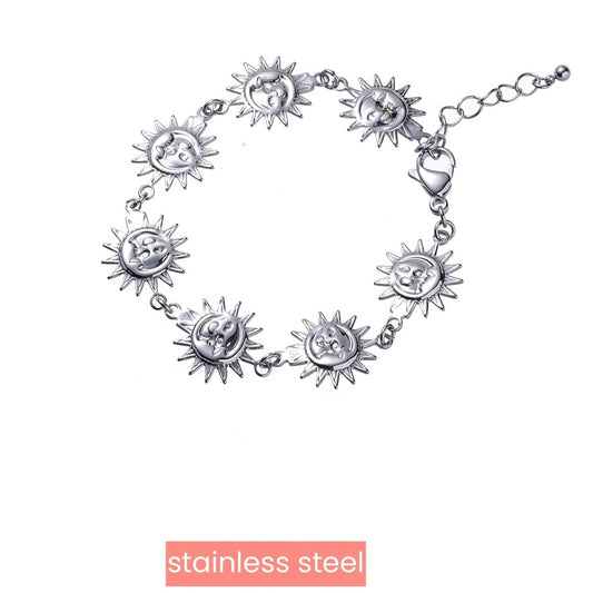 Armbandje zonnetjes zilver