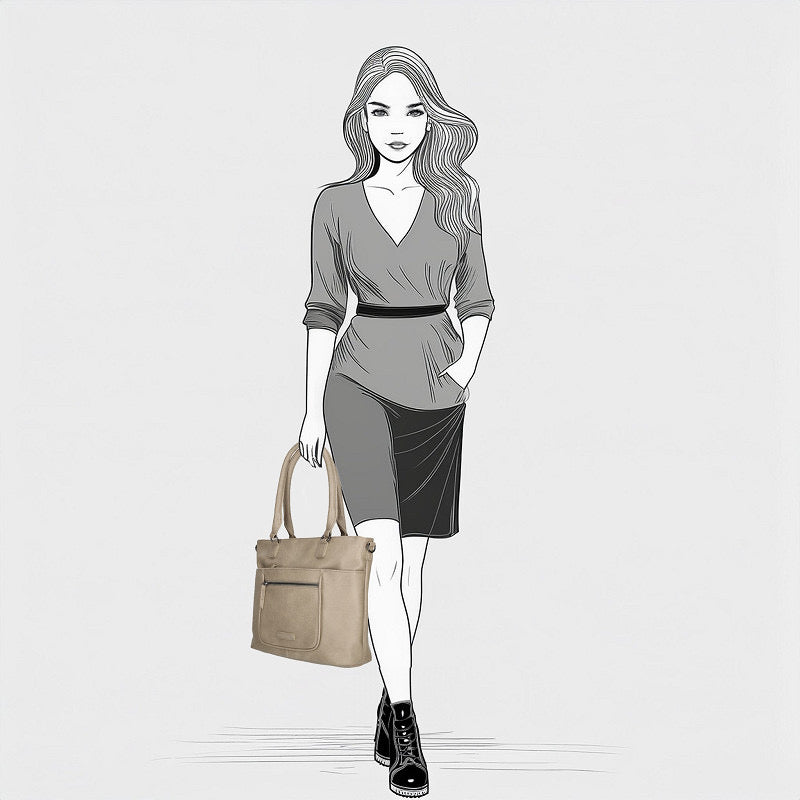 Schoudertas Enrico Benetti Emma light taupe