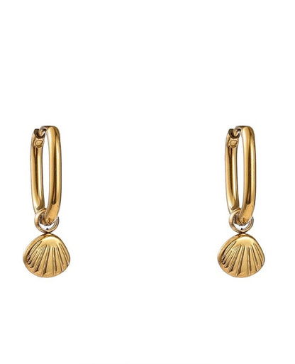 Day en Eve oorbellen schelpje goud