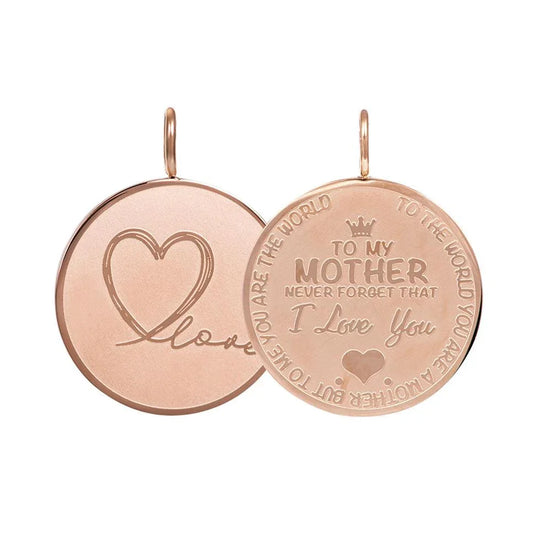 Pendant Mother Love Big rose goud