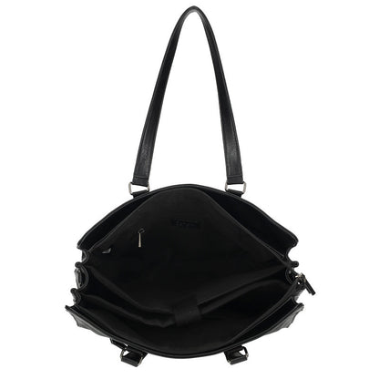 Enrico Benetti Julia Schoudertas Voor Laptop 15 Inch Zwart PU Materiaal Dames Tas