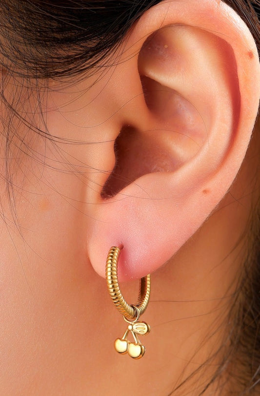 Day en Eve oorbellen kersen