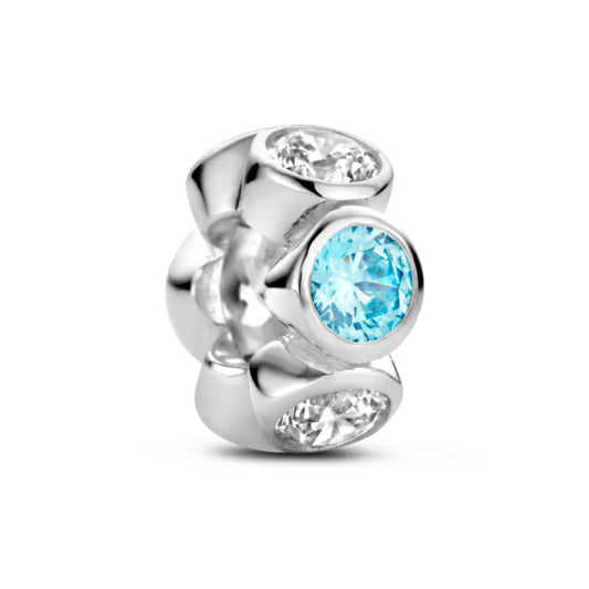 Rosa Di Luca zilver bedel zirkonia wit li bl