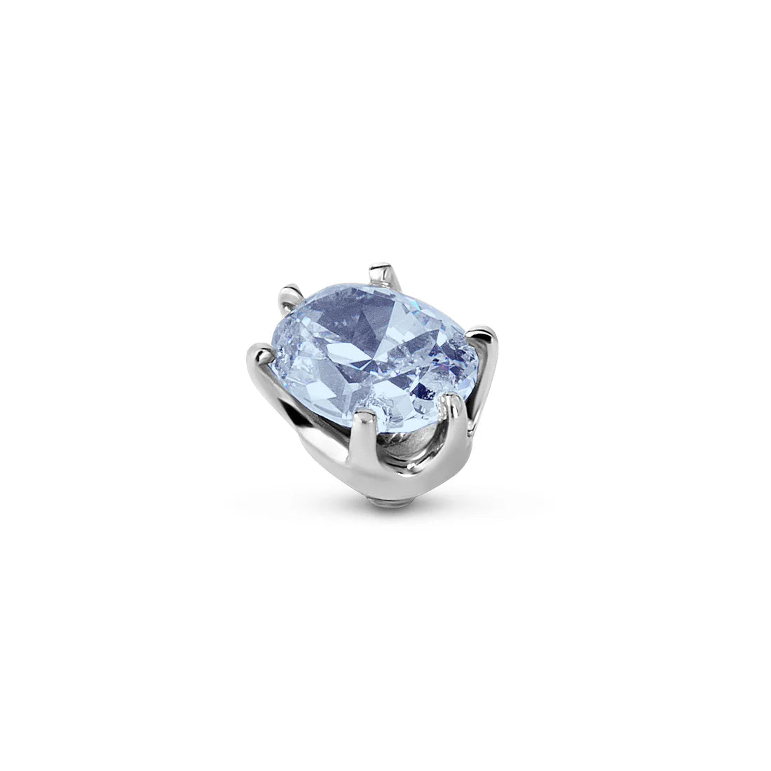 Melano Twisted Celebration Steentje Grey Blue zilver.