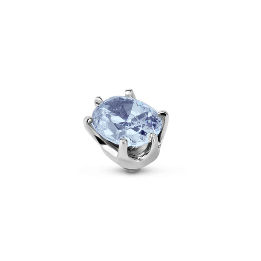 Melano Twisted Celebration Steentje Grey Blue zilver.