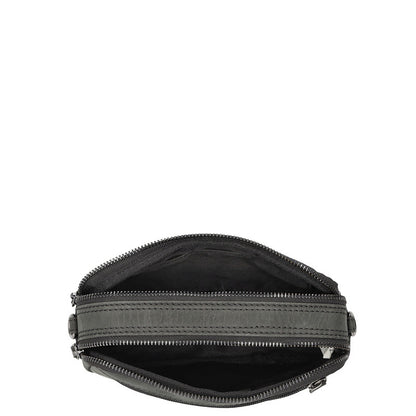 Genua Leren Box Tasje – Zwart