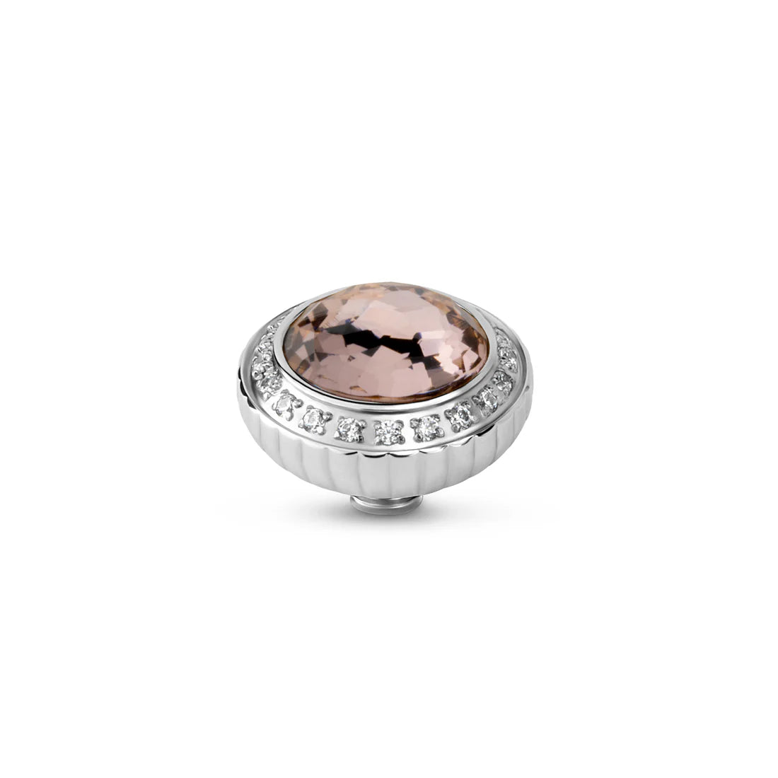 Melano Vivid Party Steentje Vintage Rose zilver.