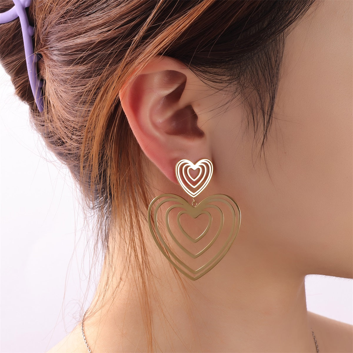 Oorbellen harten in elkaar goud