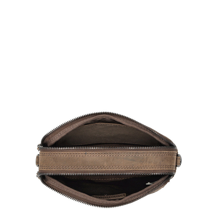 Genua Leren Box Tasje – Donkerbruin