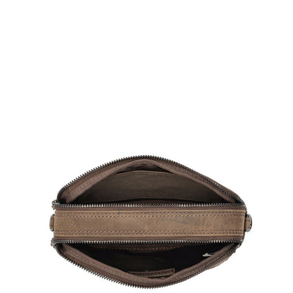 Genua Leren Box Tasje – Donkerbruin