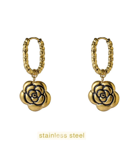 Day & Eve oorbellen hangers met bloem