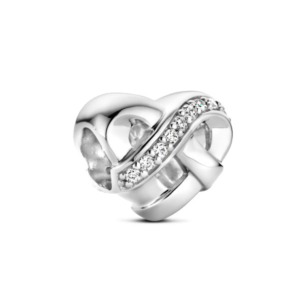 Rosa Di Luca zilver bedel zirkonia hart