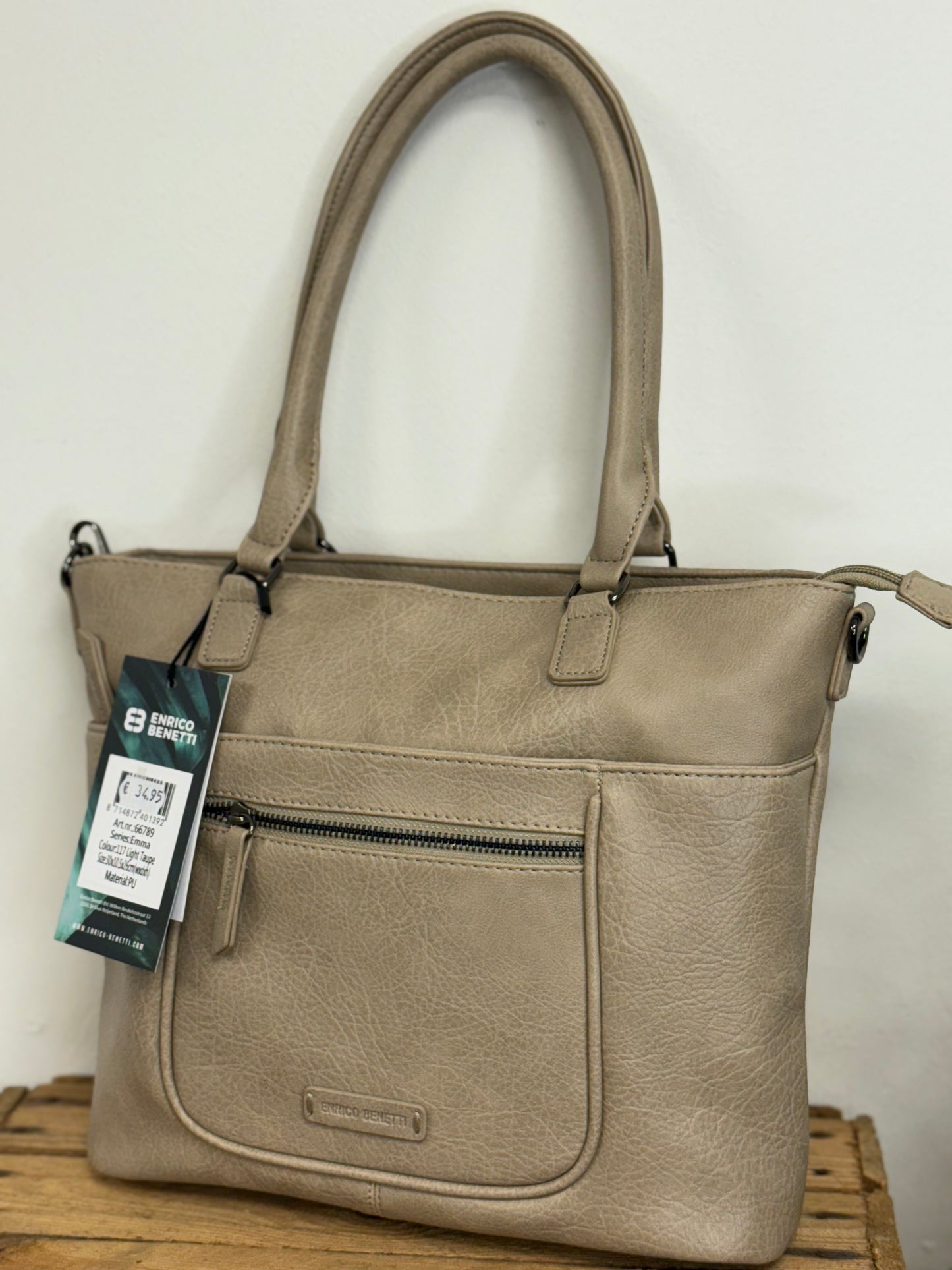 Schoudertas Enrico Benetti Emma light taupe