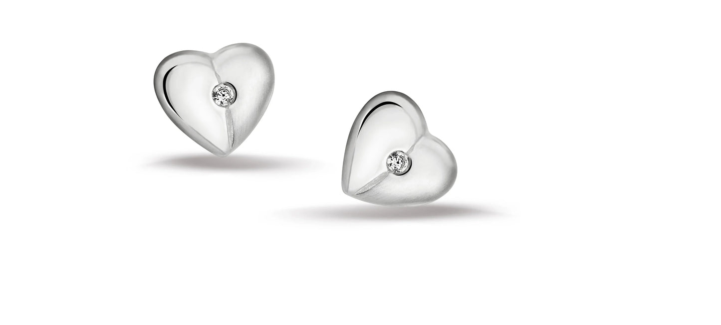 Oorknopjes hartje zilver